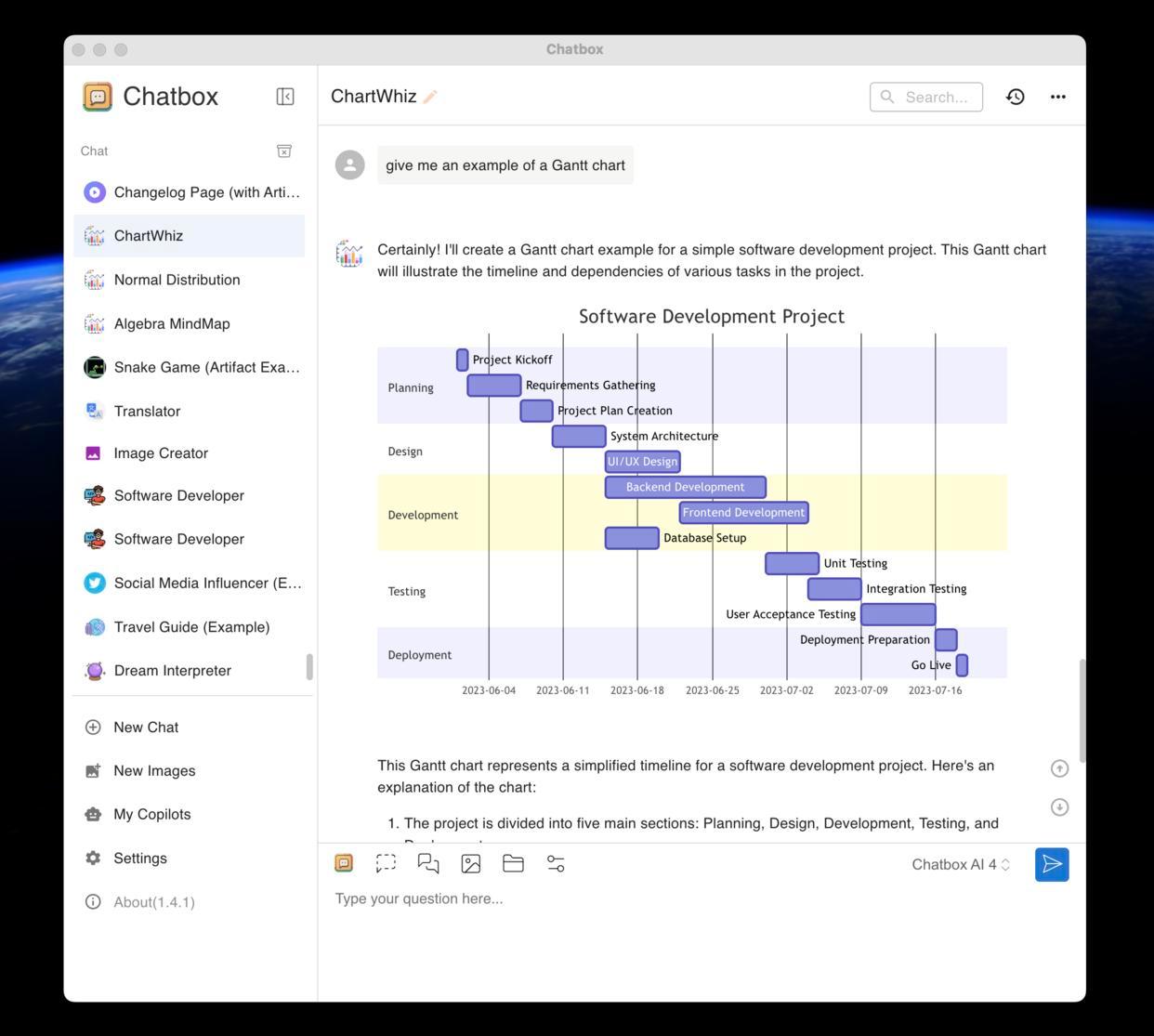 Chatbox AI Data Visualization Analysis Chart