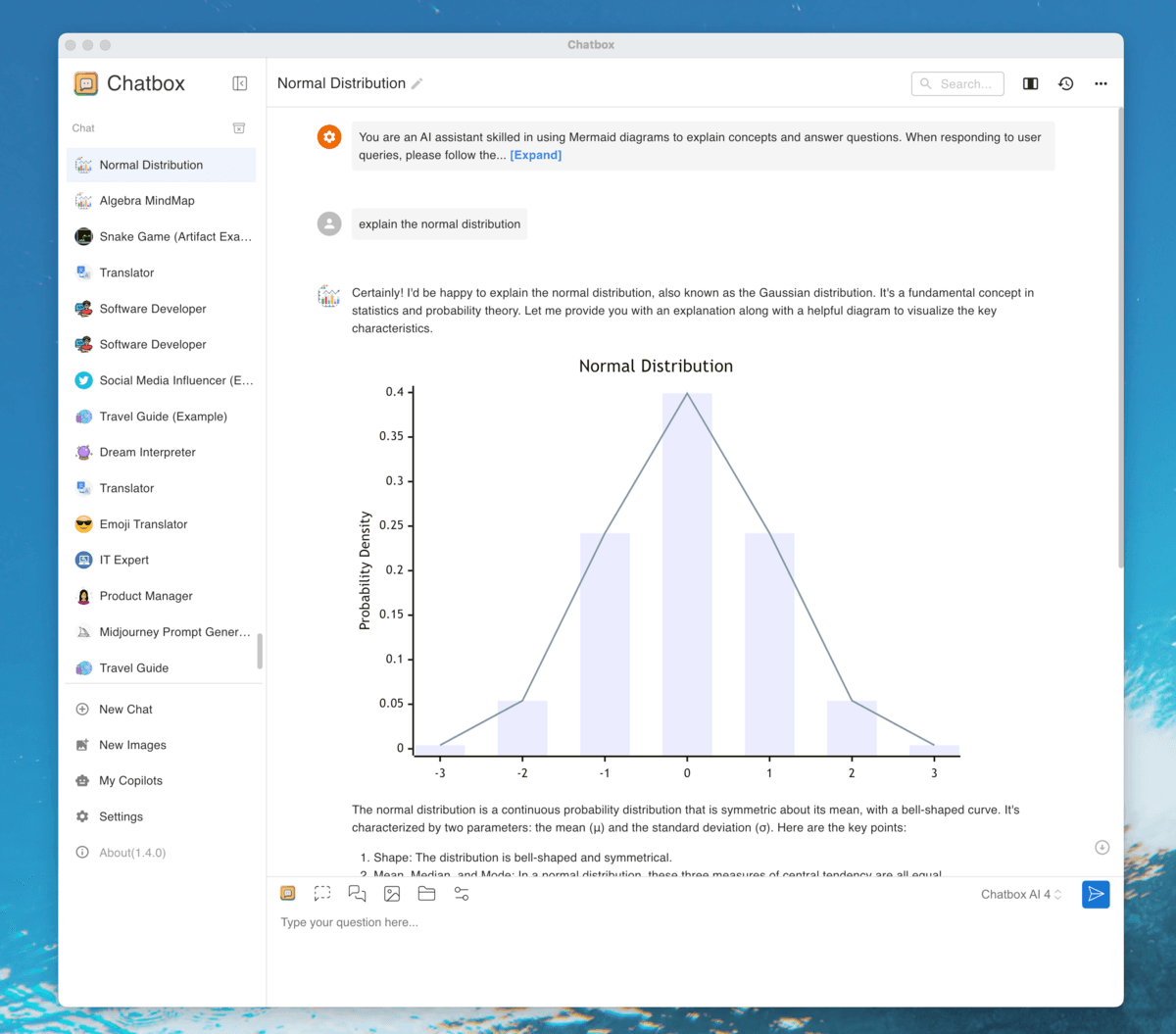 Chatbox AI Data Visualization Analysis Chart