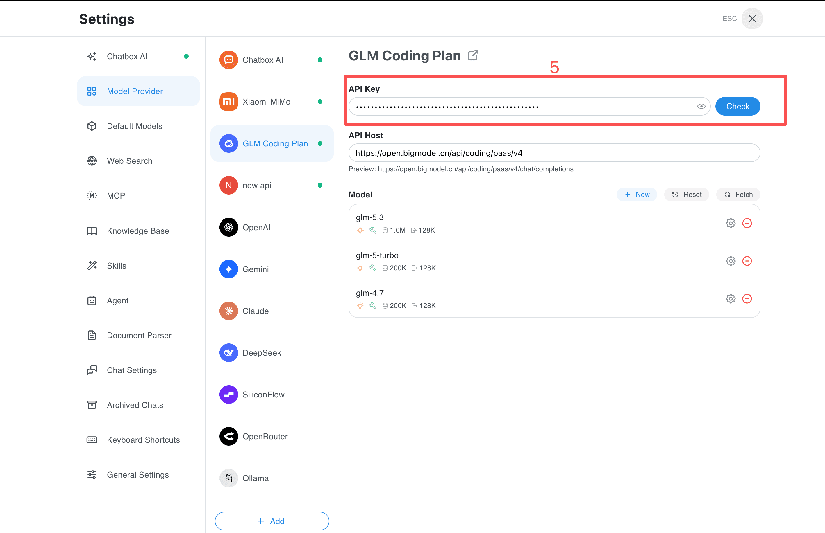 Check GLM Coding Plan connection (Desktop)