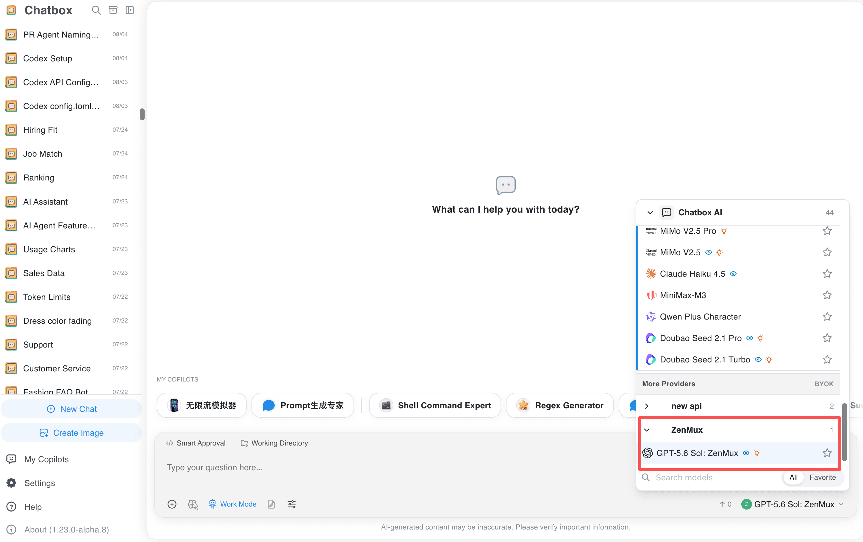 Use ZenMux in Chatbox (Desktop)