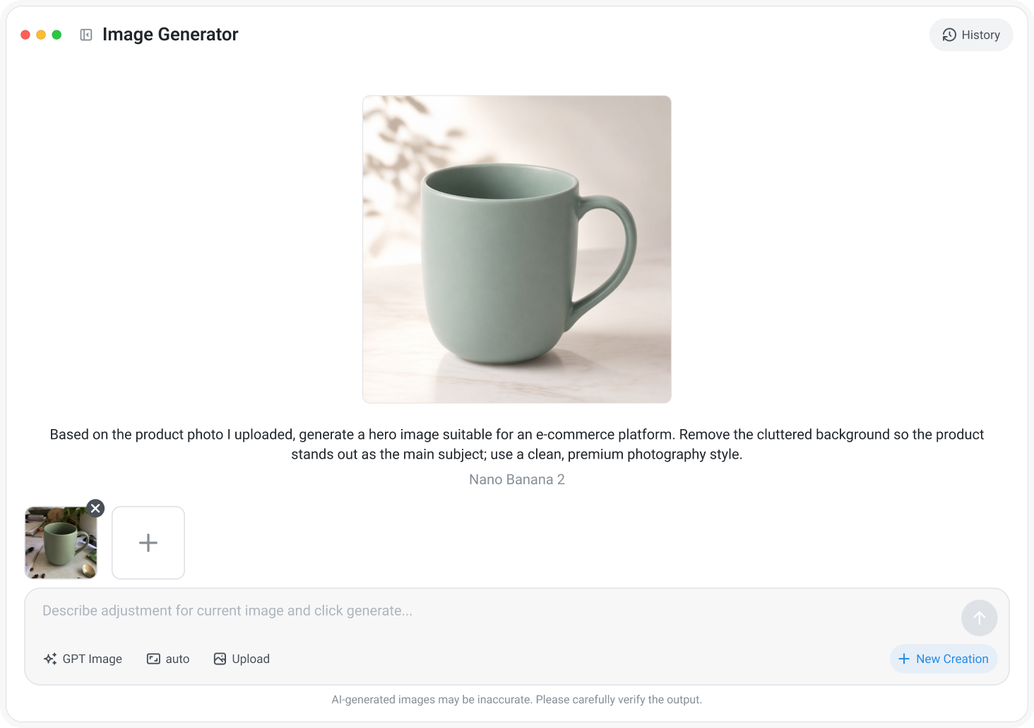 AI image generation